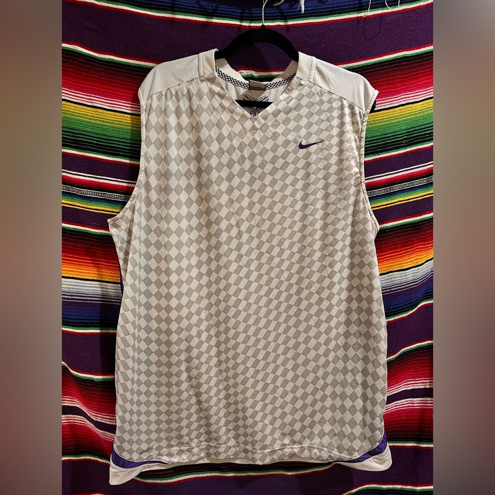 Y2K Nike Kobe Bryant Mamba Jersey Checkered Sleeveless Tank Top Men